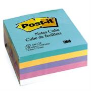 Notas Adhesivas 3M Post-It 2018 3x3 Cubo Color Pastel 400 Hojas