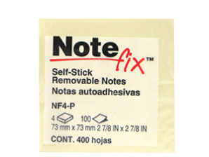 Notas 3M Adhesivas Note Fix NF4-P 7.6x7.6 Color Pastel c/100