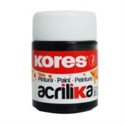 PINTURA ACRILICA KORES 20 ML NEGRO C/12 BOTES