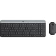 Kit Teclado y Mouse Logitech MK470 Inalámbricos Ultra Delgados Color Negro