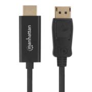 Cable Manhattan DisplayPort/HDMI M-M 1080p3m Color Negro