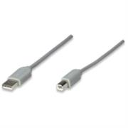 Cable Manhattan USB A-B 1.8m Color Gris