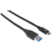 Cable Manhattan USB A-C 3.2 Súper Velocidad 50cm Color Negro