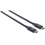 Cable Manhattan USB-C 3.2 Súper Velocidad 50cm Color Negro