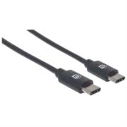 Cable Manhattan USB-C 2.0 Alta Velocidad 50cm Color Negro