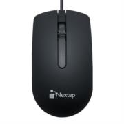 Mouse Nextep Alámbrico USB 1000 dpi Color Negro