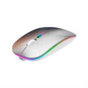 Mouse Nextep Inalámbrico Recargable Delgado/Silencioso RGB 1600 dpi Color Plata