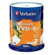 DVD-R VERBATIM 4.7GB 16X BLANCO INK PRINTABLE SPINDLE C/100