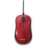 Mouse Verbatim Silent Corded Óptico Color Rojo