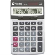 Calculadora Nextep 12 Dígitos Cubierta Metálica Semiescritorio Batería Solar