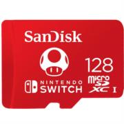 Micro SD SanDisk Nintendo SwitchUHS-I Card 128 GB 100 MB/s Color Rojo