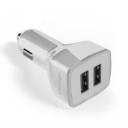 CARGADOR VORAGO AUTO AU-103 2 PUERTOS USB BLANCO BL