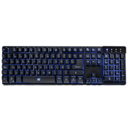 Teclado Vorago KB-502 Multimedia Iluminado RGB USB Color Negro