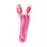 CABLE VORAGO CAB-209 DUAL MICRO USB/LIGHTNING ROSA 1M BOLSA