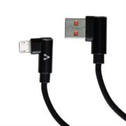 Cable Vorago CAB-305 USB Tipo A Micro USB 2.4A 90 Grados Color Negro