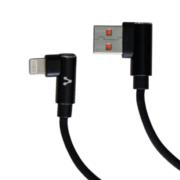 Cable Vorago CAB-306 USB Tipo A Lightning 2.4A 90 Grados Color Negro