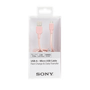 CABLE SONY NYLON USB TIPO A al B (150cm) ROSA