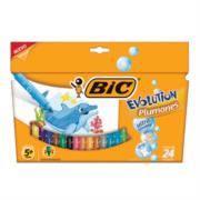 Plumones BIC Evolution Ultra Lavables Colores Surtidos C/24 Pzas