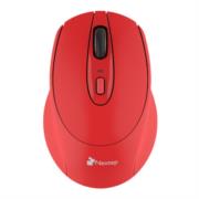 Mouse Nextep Inalámbrico Ergonómico USB 1600 dpi Batería Incluida Color Rojo
