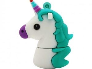 MEMORIA FLASH USB 32GB, UNICORNIO AZUL