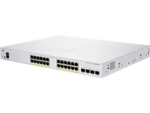 Switch Cisco CBS350-24P-4G 28 Puertos Gestionable - 2 Capa compatible - Modular - 195W Rendimiento PoE 4X1G SFP