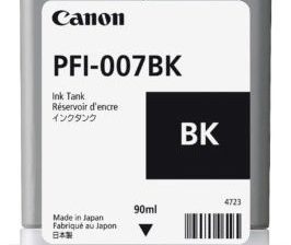 Tinta Canon PFI-007 BK - Negro - 90ml DYE BLACK INK TANK 90ML