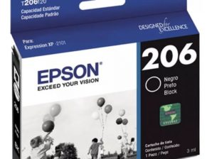 Cartucho Epson T206 Negro, 150 Páginas .