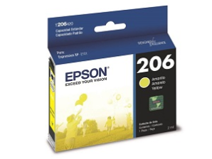 Cartucho Epson T206 Amarillo, 200 Páginas .