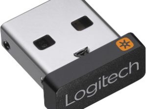 Receptor USB para Mouse/Teclado Logitech, Inalámbrico, Negro/Plata .