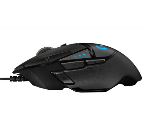 Mouse Gamer Logitech Óptico G502 Hero RGB, Alámbrico, USB, 16.000DPI, Negro .