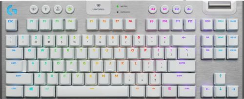 Teclado Gamer Logitech G915 TKL RGB, Teclado Mecánico, Switch GL Táctil, Inalámbrico, Blanco (Inglés) G915 TKL TENKEYLESS LIGHTSPEED RGB