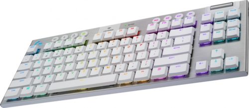 Teclado Gamer Logitech G915 TKL RGB, Teclado Mecánico, Switch GL Táctil, Inalámbrico, Blanco (Inglés) G915 TKL TENKEYLESS LIGHTSPEED RGB