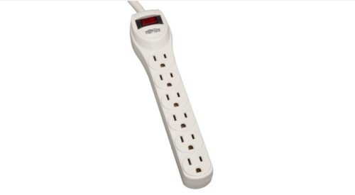 Tripp Lite Supresor de Tensión Protect it!, 6 Contactos, 180 Joules, 60cm, Blanco 6 CONTACTOS 180J 0.6M CABLE GRIS
