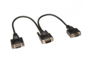 Tripp Lite Cable Divisor en Y para Monitor VGA de Alta Resolución HD15 Macho - 2x HD15 Hembra, 30cm, Negro RESOLUCION HD15 M A 2X H 30CM .
