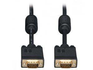 Tripp Lite Cable VGA Coaxial para Monitor, VGA (D-Sub) Macho - VGA (D-Sub) Macho, 10.7 Metros, Negro ALTA RESOLUCION HD15 M/M 10.67M.