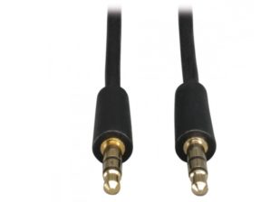 Tripp Lite Cable 3.5mm Macho - 3.5mm Macho, 4.57 Metros, Negro PARA BOCINAS Y AUDIOFONOS M/M 4..7M