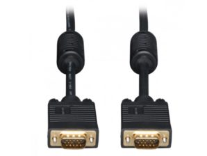 Tripp Lite Cable VGA Coaxial para Monitor, VGA (D-Sub) Macho - VGA (D-Sub) Macho, 4.57 Metros, Negro ALTA RESOLUCION HD15 M/M 4.57M .