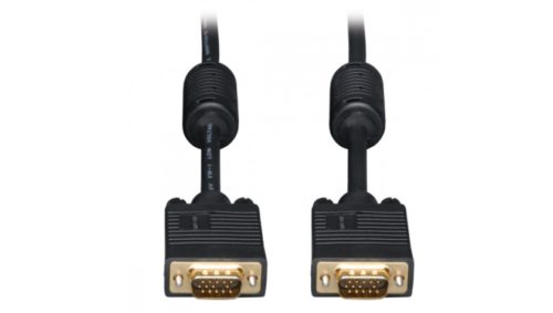 Tripp Lite Cable VGA Coaxial para Monitor, VGA (D-Sub) Macho - VGA (D-Sub) Macho, 4.57 Metros, Negro ALTA RESOLUCION HD15 M/M 4.57M .