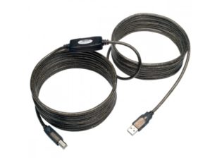 Tripp Lite Cable USB 2.0 A Macho - USB 2.0 B Macho, 8 Metros, Negro DE ALTA VELOCIDAD A/B M/M 7.62M.