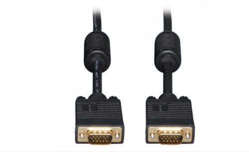 Tripp Lite Cable VGA Coaxial para Monitor, VGA (D-Sub) Macho - VGA (D-Sub) Macho, 7.62 Metros, Negro ALTA RESOLUCION HD15 M/M 7.62M .