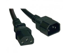 Tripp Lite Cable de Poder para PC C14 Coupler Macho - C13 Hembra Coupler, 61cm, Negro PC C14/C13 10A 18AWG 0.61M .