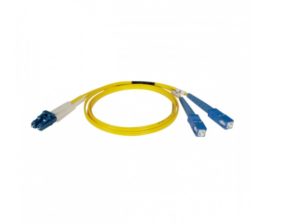 Tripp Lite Cable Fibra Óptica OFNR 2x LC Macho - 2x SC Macho, 1 Metro, Amarillo MONOMODO 8.3/125 LC/SC 1M