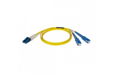Tripp Lite Cable Fibra Óptica OFNR 2x LC Macho - 2x SC Macho, 1 Metro, Amarillo MONOMODO 8.3/125 LC/SC 1M