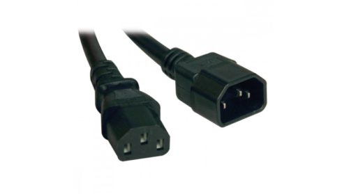 Tripp Lite Cable de Poder para PC C14 Coupler Macho - C13 Hembra Coupler, 2.44 Metros, Negro PC C14/C13 10A 18AWG 2.44M .