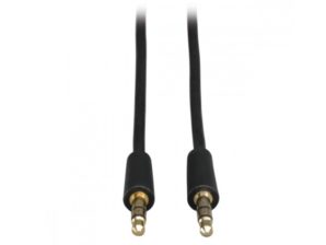 Tripp Lite Cable 3.5mm Macho - 3.5mm Macho, 15.24 Metros, Negro PARA BOCINAS Y AUDIOFONOS M/M 15.2M
