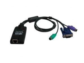 Tripp Lite Cable KVM B055-001-PS2, Cat5 Hembra - 2x PS/2 / VGA Macho, Negro SERVIDOR A KVM SERIE B064 .