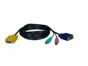 Tripp Lite Cable VGA, HD15 Macho - HD15 Macho / (x2) MiniDIN6 M, 1.8 Metros B022-016 Y B-020-016 - 6 PIES PS/2