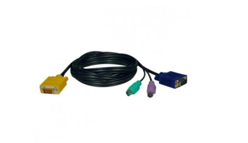 Tripp Lite Cable VGA, HD15 Macho - HD15 Macho / (x2) MiniDIN6 M, 1.8 Metros B022-016 Y B-020-016 - 6 PIES PS/2