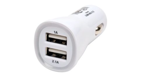 Tripp Lite Cargador para Auto, 2x USB 2.0, 5V, Blanco PARA TABLETA TELEFONO 5V 3.1A 15.5W