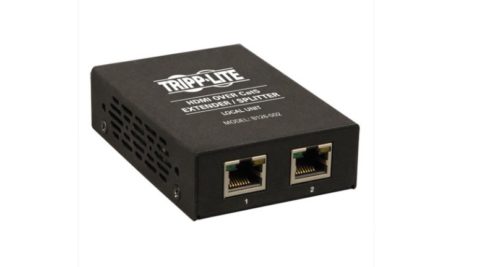 Tripp Lite Divisor Extensor HDMI sobre Cat5/Cat6, 2 Puertos PUERTOS SOBRE CAT5/CAT6 1080P 46M